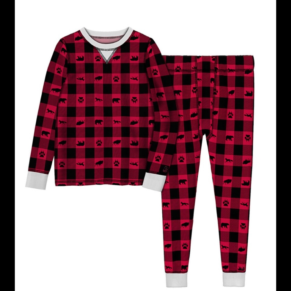 Cuddl Duds Buffalo Check Thermal 2 pc Pajama Set